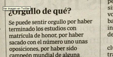 Orgullo de qué?», «Es posible un Orgullo sin tangas ni 